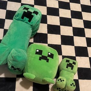 Green Creeper Plush Toy Set